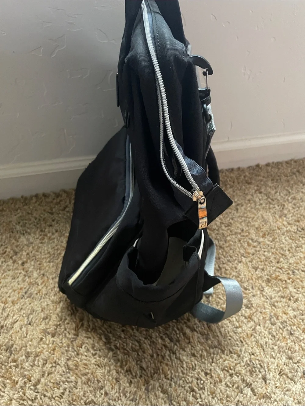 Halo Black Diaper Backpack